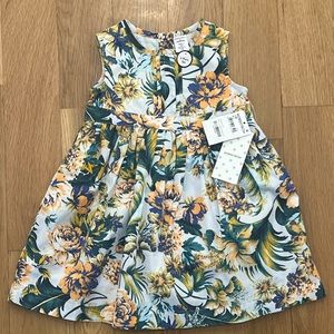 NWT Nordstrom Baby Infant Floral sleeveless Dress with Bloomers Size 12 months